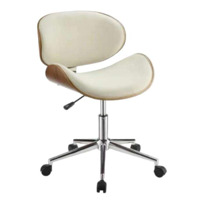 Smte - Bar Stools with Arms and Chrome Base -White with keychain