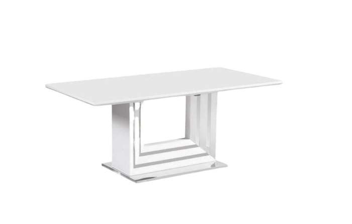 SMTE Coffee Table With Silver - White with keychain