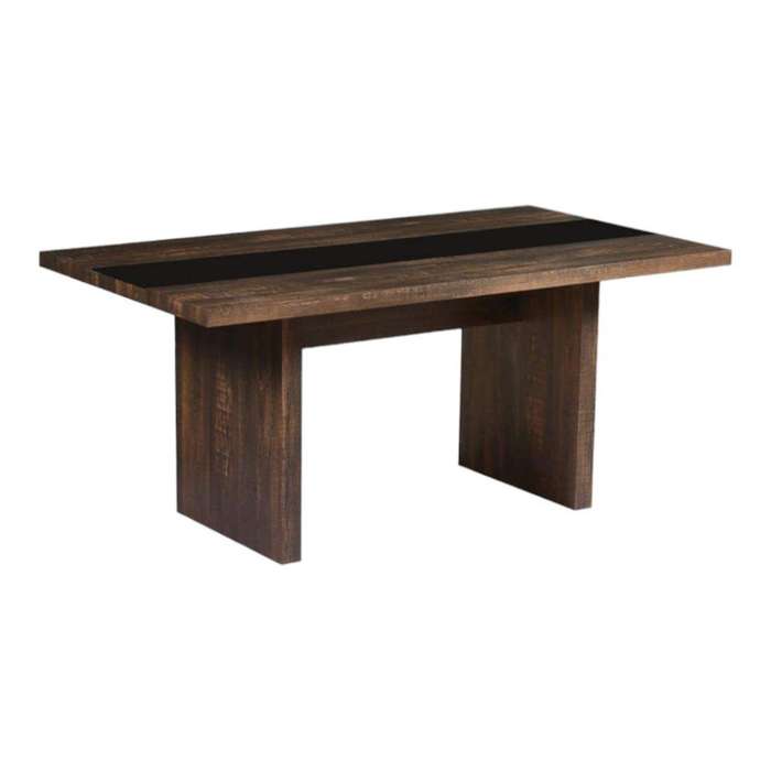 SMTE Modern Wooden Dining room Table - Brown with keychain