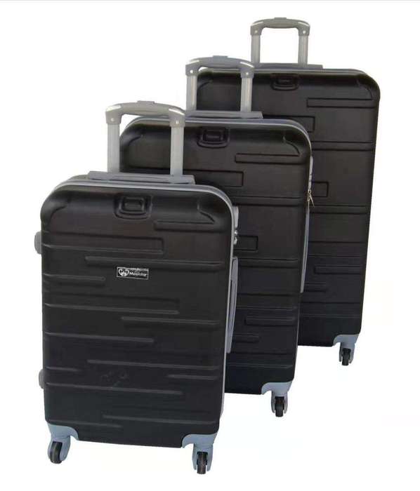 SMTE 3 Piece Holiday Travel Luggage Bag Set with keychain