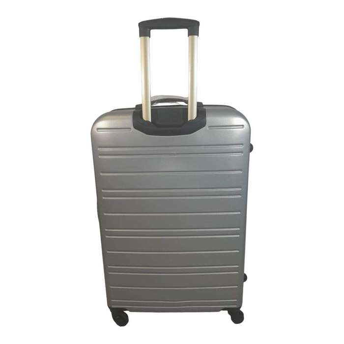 SMTE Luggage Suitcase - 23 inch - 1 Piece - Silver with keychain