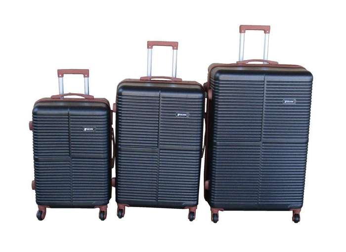 SMTE Galaxia 3-Piece HardShell ABS Luggage Set- Spinner Wheels, Combination Lock with keychain
