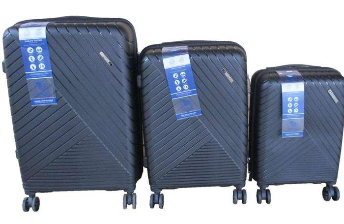 SMTE Unbreakable Polypropylene Luggage Set with Spinner Wheels and Locks - 3-Piece with keychain