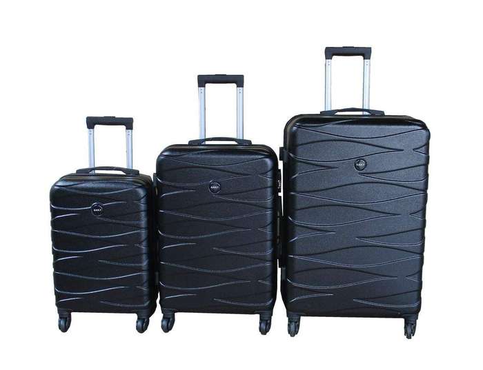 SMTE GAILY 3-Piece ABS Luggage Set-Durable,Lightweight,Spinner Wheels,Combo Lock with keychain