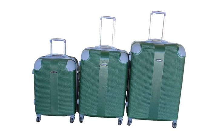 SMTE 3-Piece ABS Luggage Set with Spinner Wheels | Durable, Lightweight with keychain