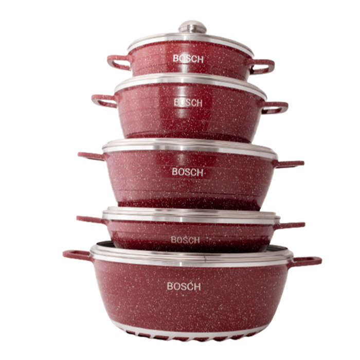 SMTE 10 Piece Non Stick Pot set with keychain