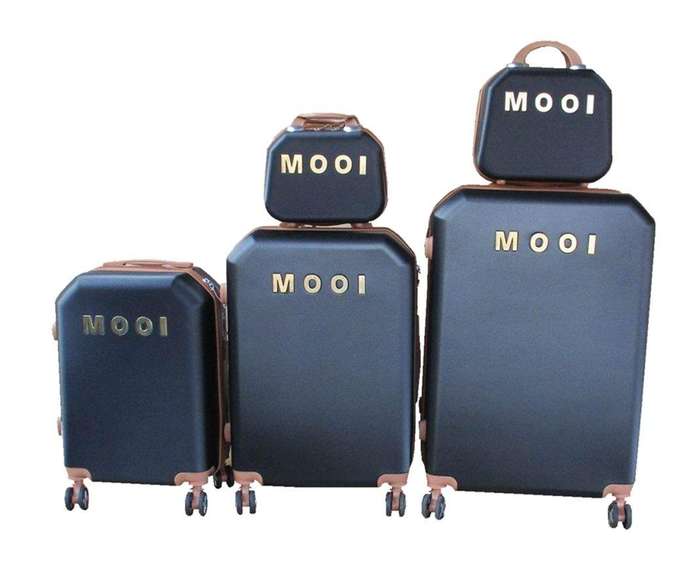 SMTE 5 Pieces Travel Trolley Luggage Set - Durable, Lightweight, Versatile Suitcases - Black with...