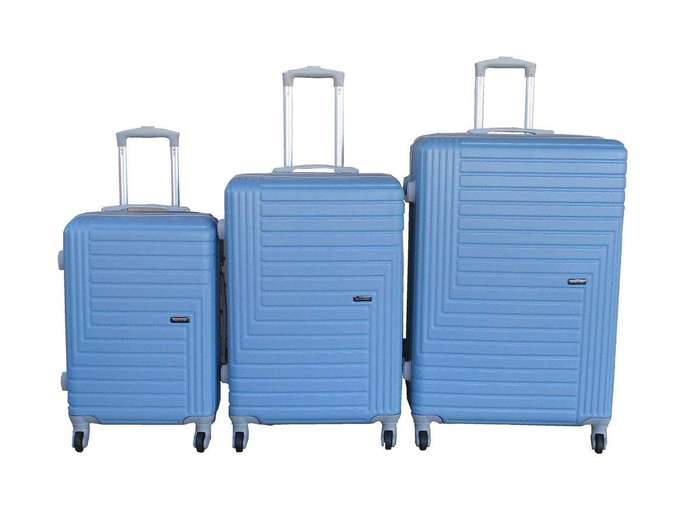 SMTE ABS Hard-Shell Lightweight Durable Luggage with TSA Lock - 3 Piece Set with keychain