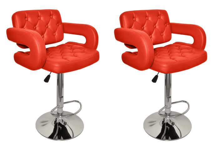 SMTE GB Bar / Kitchen Breakfast Stools - Set of Two with keychain