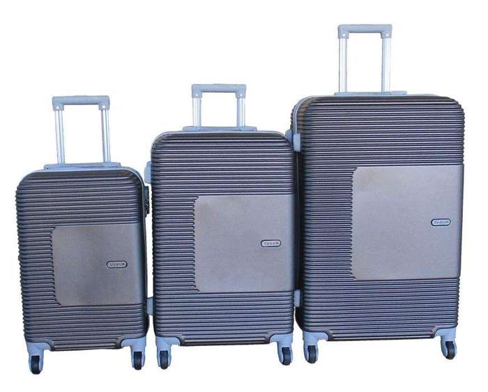 SMTE 3-Piece Luggage Set-Brown,Telescopic Handle,Spinner Wheels,Built-In Lock with keychain