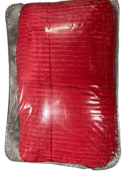 SMTE Magical Fluffy 4 Piece Duvet Cover Set - Light Red with keychain