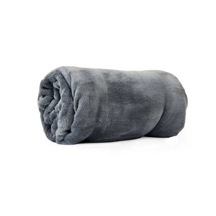 SMTE Warm Fleece Throw - Grey with keychain