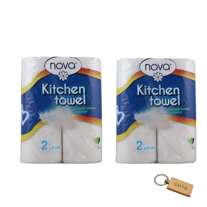 SMTE Quality Paper Towel-Kitchen Towel-4Rolls- 50Sheets with SMTE Keychain