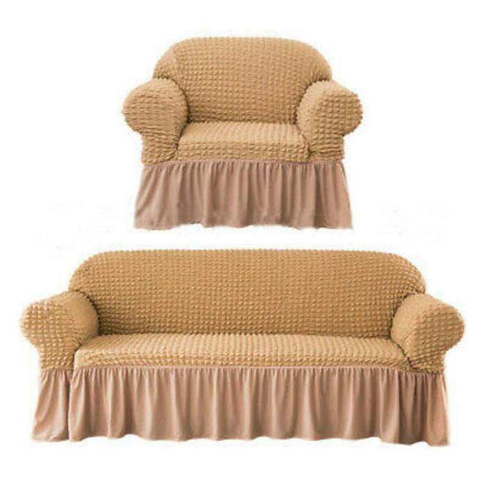 SMTE Sofa Cover - Light brown with keychain