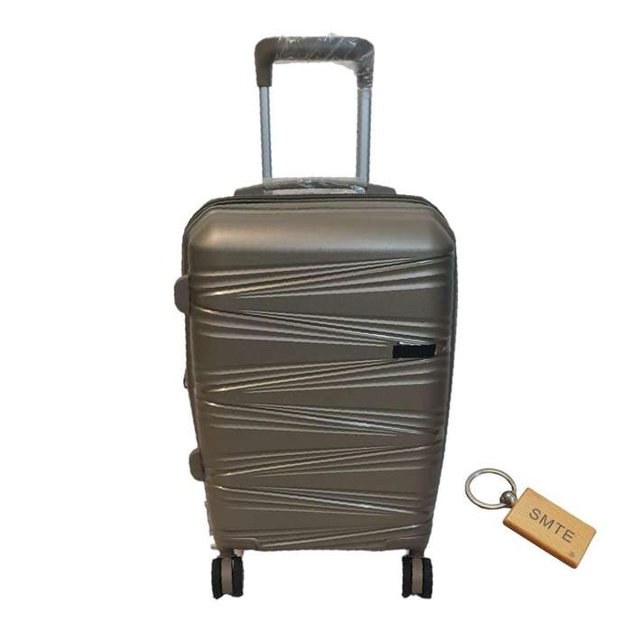 SMTE UltimateGuard 1-Piece UBK Suitcase 50 cm with Keyring - Silver with keychain