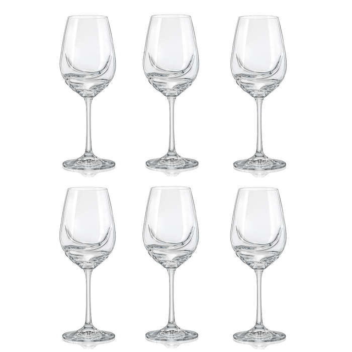 SMTE 6 Pieces Clear Red Wine Glasses For Table Decor with keychain