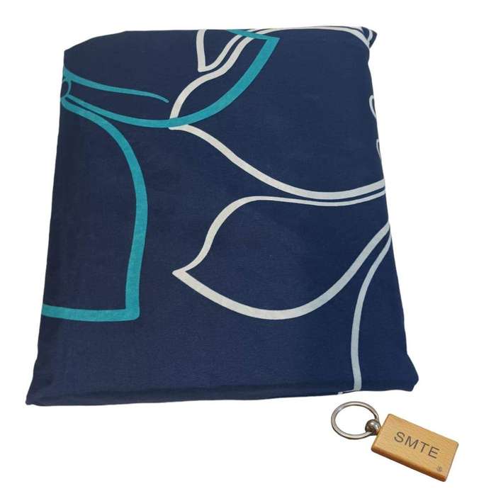 SMTE Luxurious Microfiber Bed Sheets:150x189cm and Smte Keyring - Blue with keychain