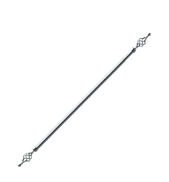 SMTE Sastro - Expandable Curtain Rod With Twisted Cage Finial 2m - Gold - Silver with keychain