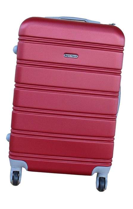 SMTE 1 Piece Premium Travel Luggage Bag 22" - Red with keychain