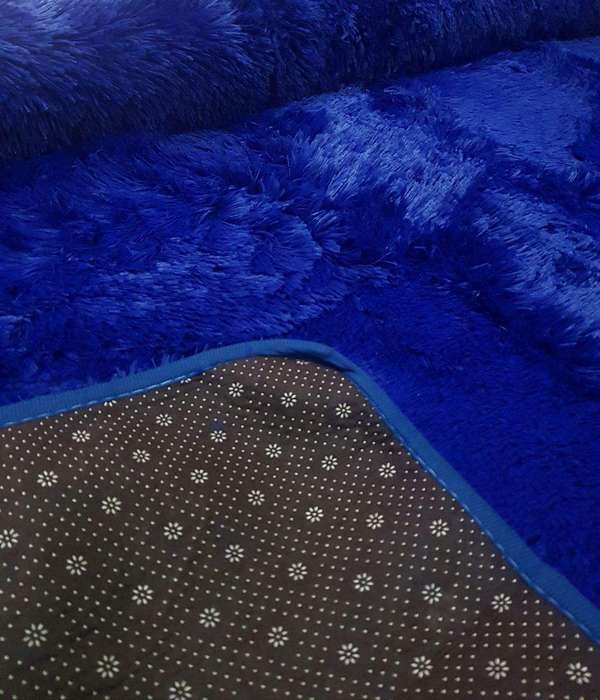 SMTE Large Premium Fluffy Carpet/Rug - Blue - Azure Blue with keychain