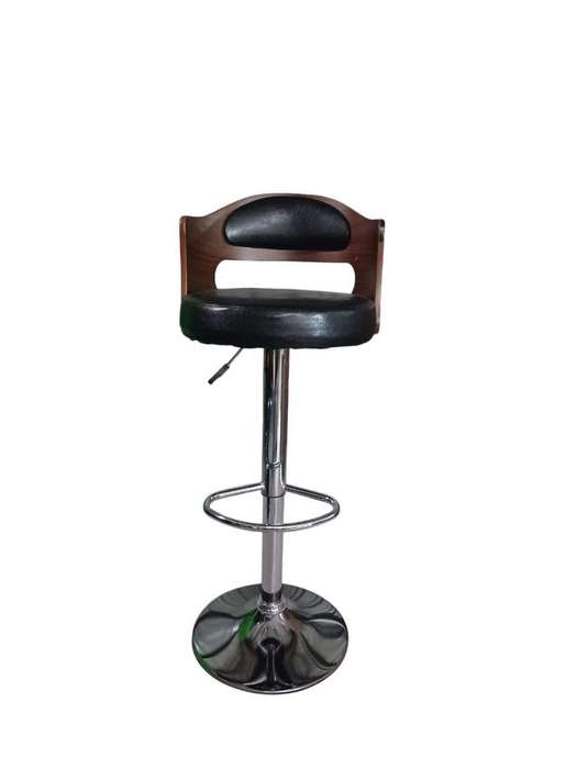 SMTE - 1018 Adjustable Bar Stool - Black PU Leather with keychain
