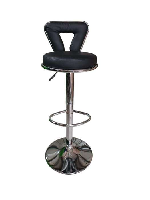 SMTE - 615 Adjustable Bar Stool - Black PU Leather with keychain