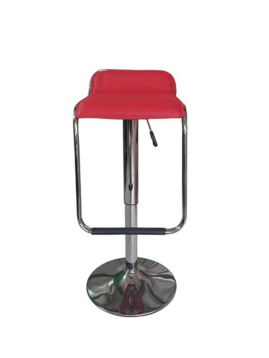 SMTE - 683 Adjustable Bar Stool - Red PU Leather with keychain
