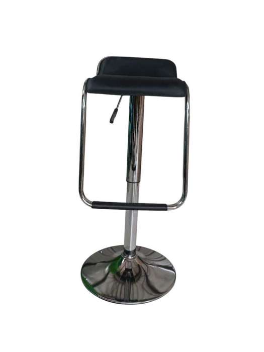 SMTE - 683 Adjustable Bar Stool - Black PU Leather with keychain