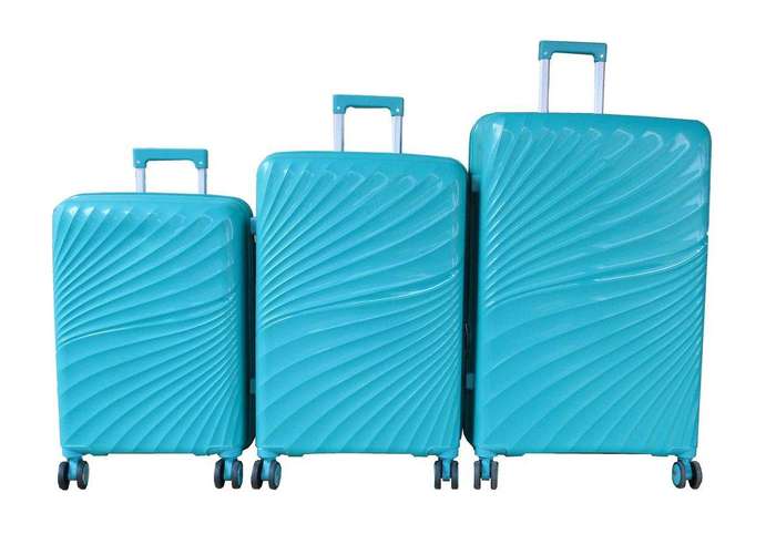 SMTE Unbreakable 3-Piece Polypropylene Luggage Set-TSA Lock,360 Spinner Wheels. with keychain