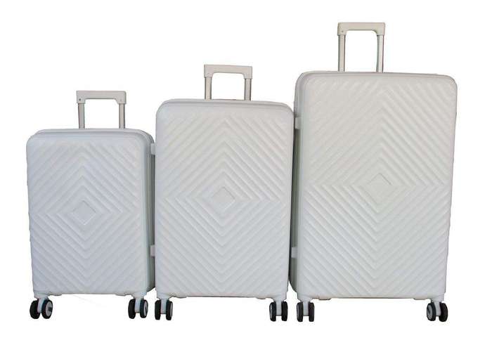 SMTE Unbreakable 3-Piece Luggage Set - Spinner Wheels,TSA Locks, PP Material. with keychain