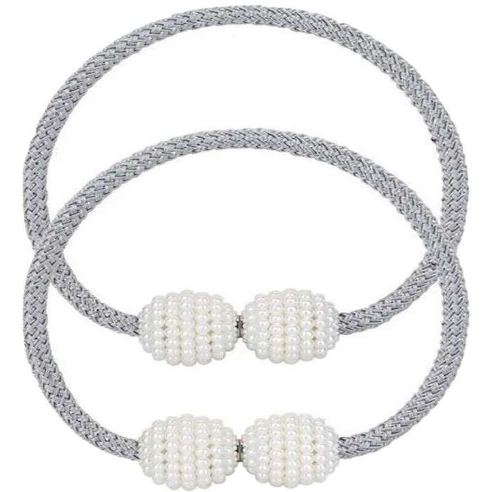 SMTE Grey Curtain Tiebacks With Strong Magnetism SL30111 with keychain