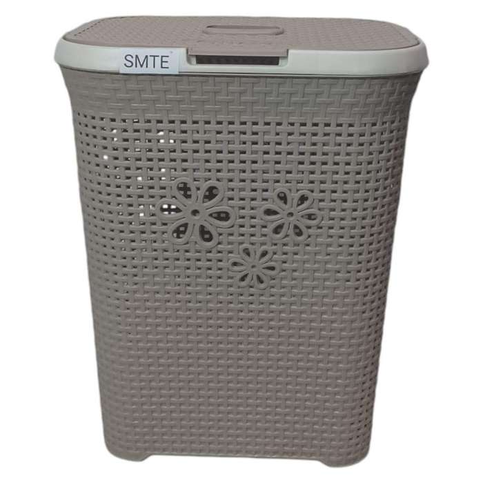 SMTE FreshFold: Laundry Basket set of 3 - Cream with keychain