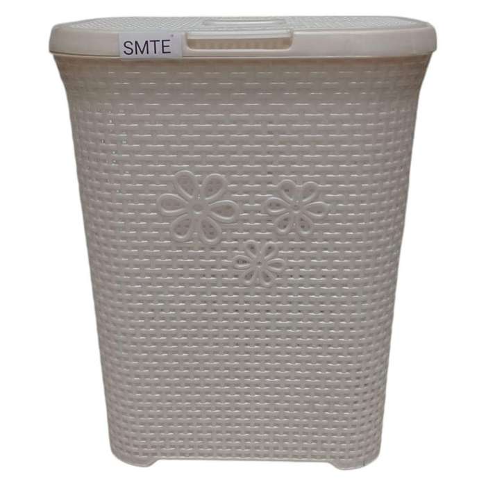 SMTE FreshFold: Laundry Basket set of 3 - White with keychain