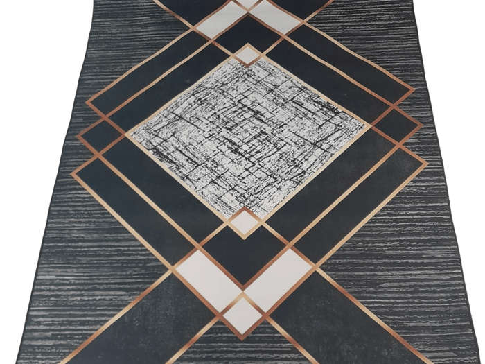 SMTE - 200cm by 150cm - Modern 3D Geometric Design Rug -FF1 with keychain