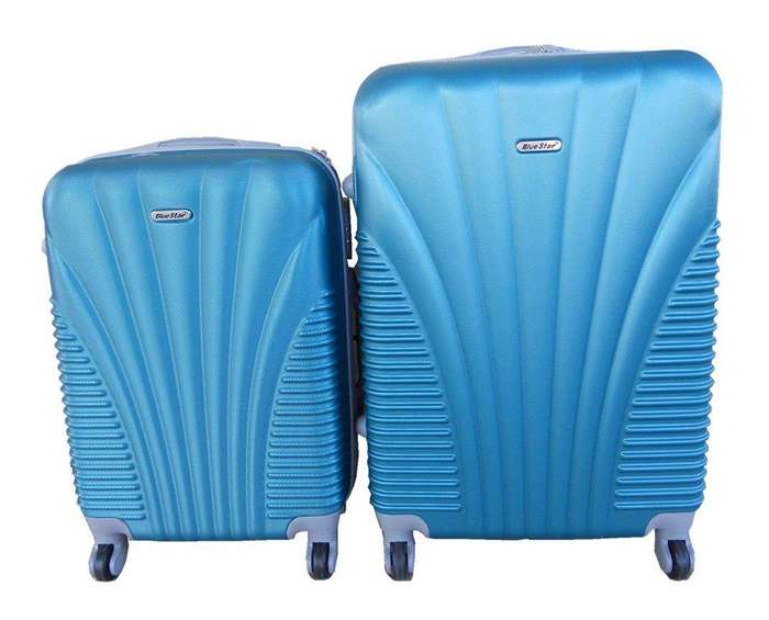 SMTE 2 Piece Luggage Set - Green with keychain