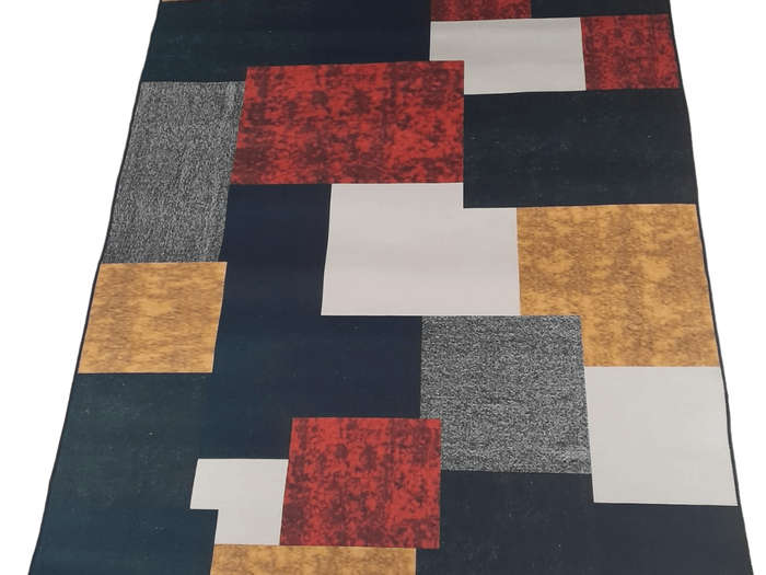 SMTE - 200cm by 150cm - Modern 3D Geometric Design Rug -FF12 with keychain