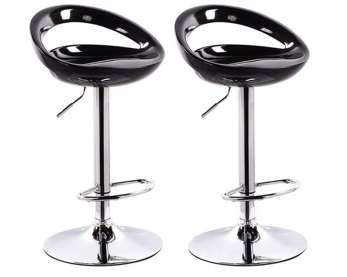 SMTE Bar Stools - Set of 2 (Black) with keychain