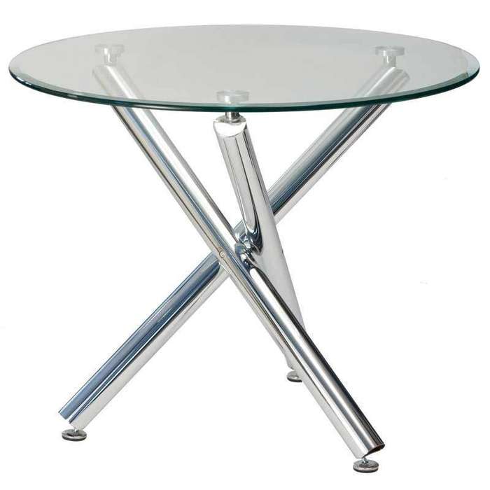 SMTE Rounded Dining Tables - Glass Top with keychain