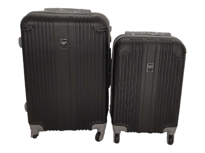 SMTE -Quad Wheel Quality Travel Ware 2 Piece - ALIN - Black with keychain