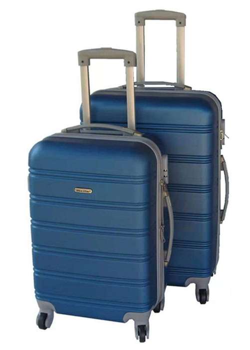 SMTE 2 Piece Premium Luggage Set - Blue with keychain