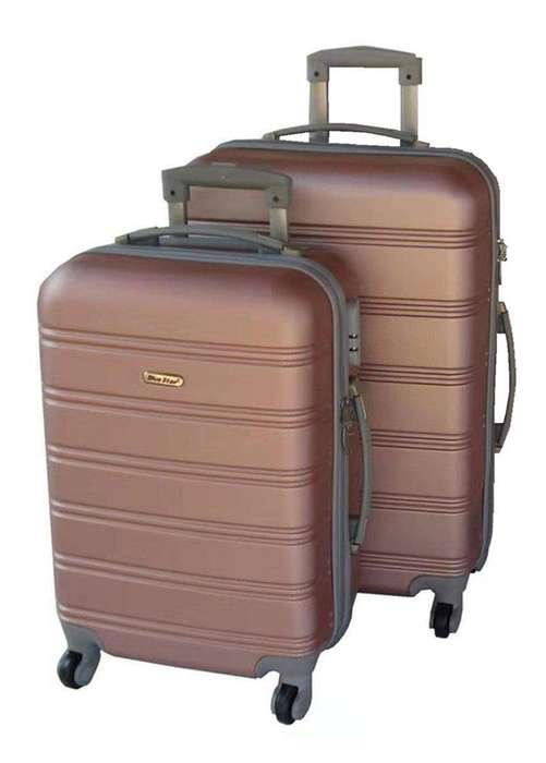 SMTE 2 Piece Premium Luggage Set - Rose Gold with keychain