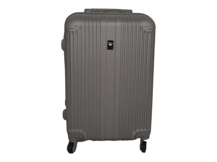 SMTE -Quad Wheel Quality Travel Ware 1 Piece - ALIN-Grey - 55 cm with keychain