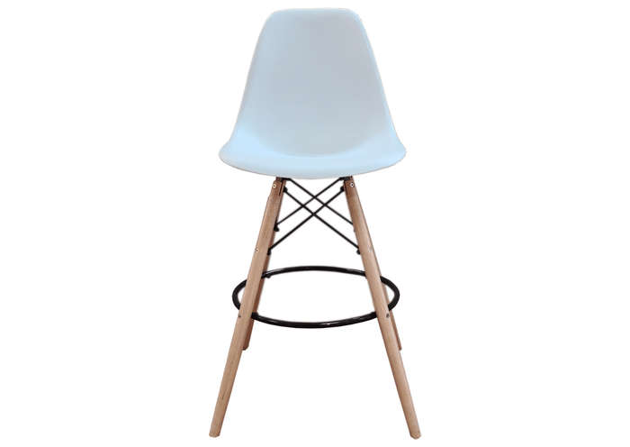 SMTE Apollo Bar Stools - White with keychain