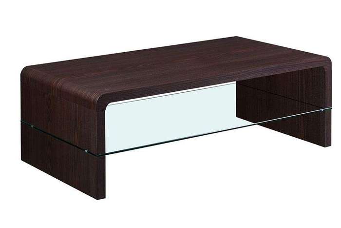 SMTE Arch Wood Coffee Table Brown with keychain