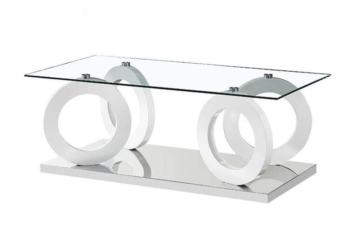 SMTE El Anillo Coffee Table - White with keychain