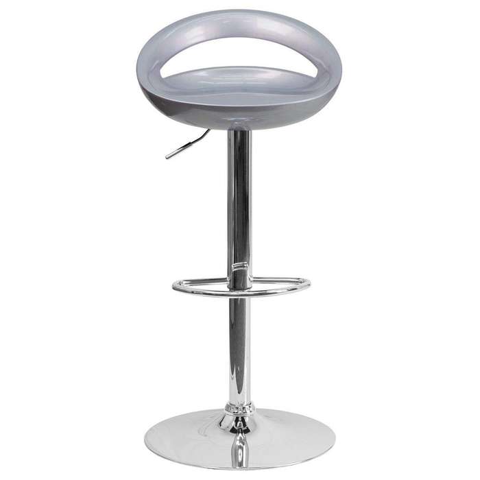 SMTE Cut Out Bar Stool Silver with keychain