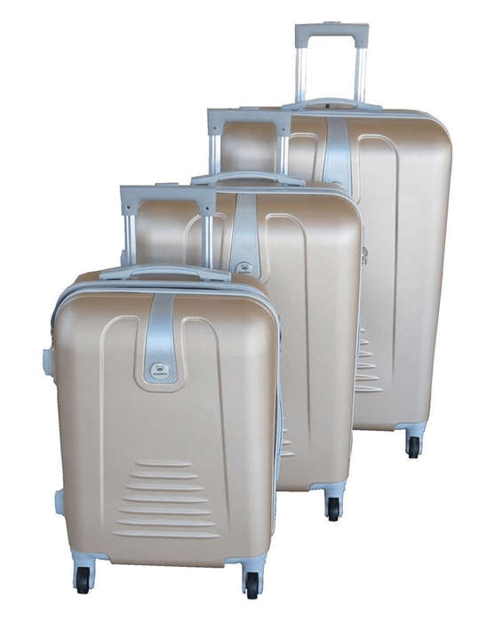 SMTE Durable 3 Piece Trolley Luggage Set with keychain