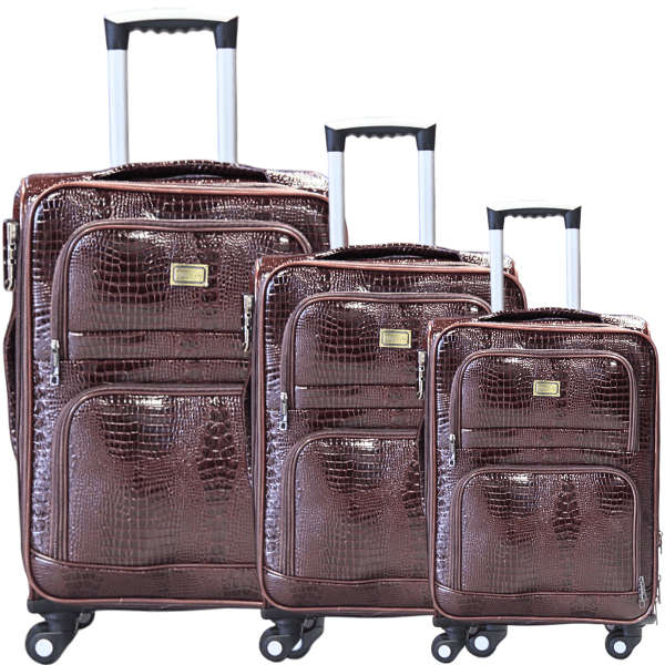 SMTE Travel Luggage Bag Set 3 Pieces Maroon with keychain