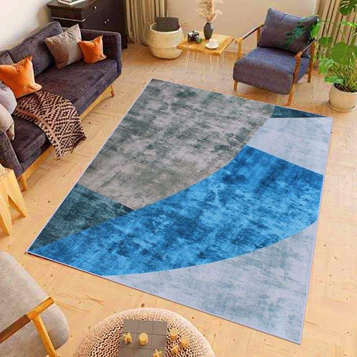 SMTE 200cm x 150cm - Modern Printed 3D Geometric Design Rug 55 with keychain