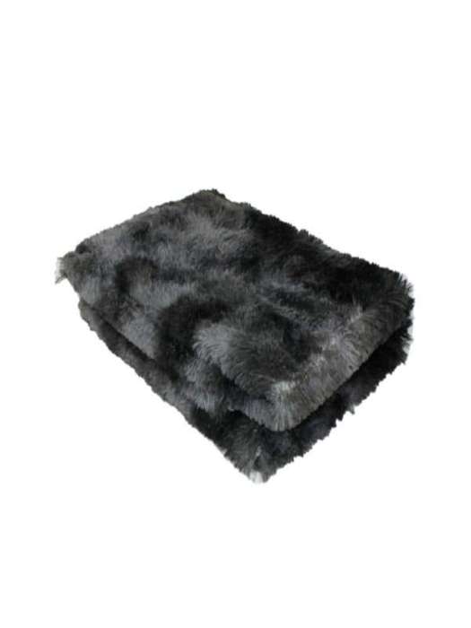 SMTE Soft Shaggy Rug - Black & Grey with keychain
